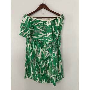 MM Couture Miss Me Green Strapless Off The Shoulder Dress